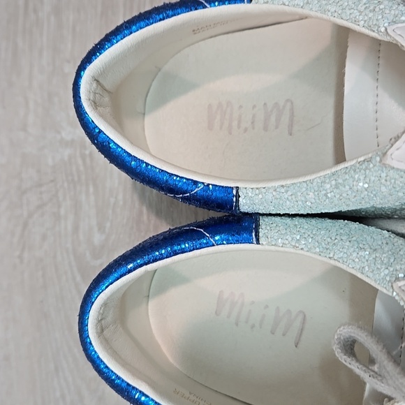 MIIM Women's Glitter Sneakers with Blue Accents Stars Sneakers Shoes Sz 9 - Picture 4 of 12
